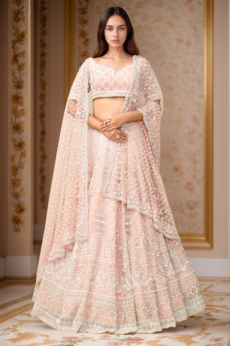 Kalighata Architectural Embroidered Bridal Lehenga Set 