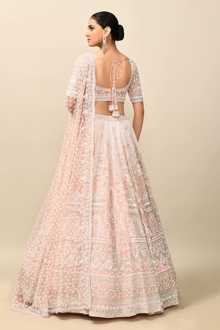 Kalighata Architectural Embroidered Bridal Lehenga Set 