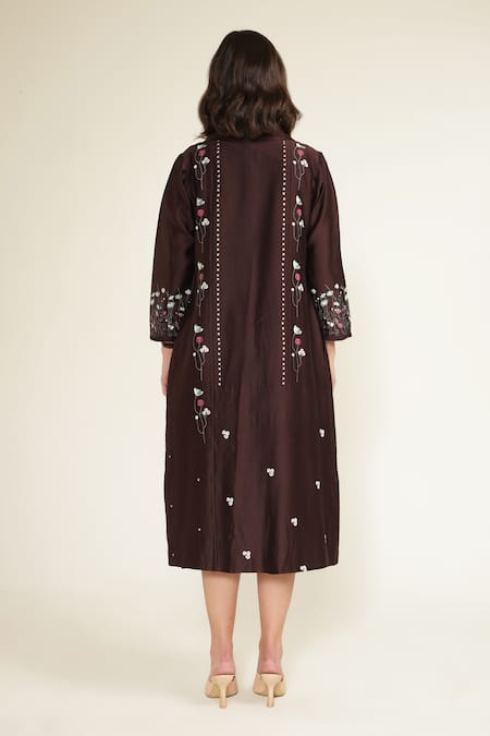 Arcvsh By Pallavi Singh Abstract Print Midi Dress With Jacket 