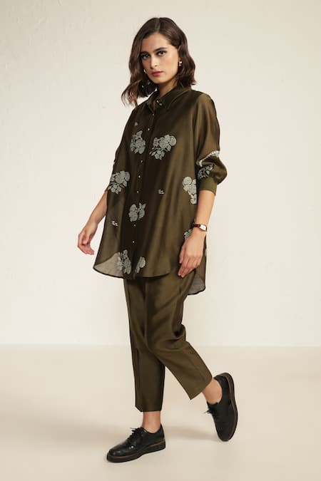 Arcvsh by Pallavi Singh Printed Collared Shirt & Pant Set 