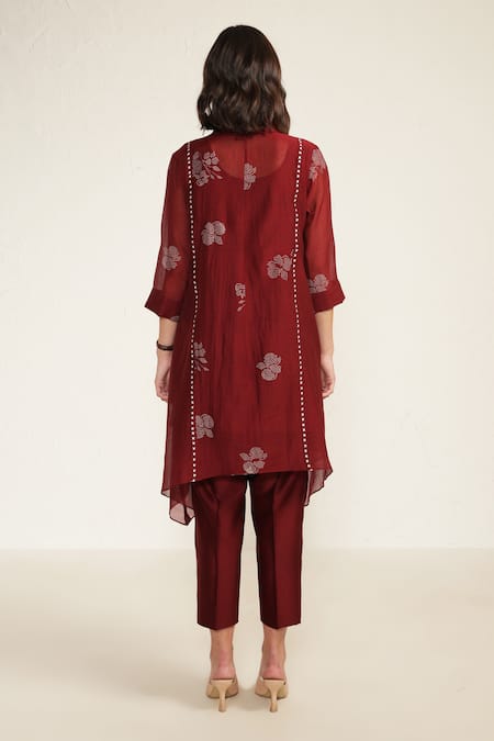 Arcvsh By Pallavi Singh Floral Screen Print Shirt & Pant Set 