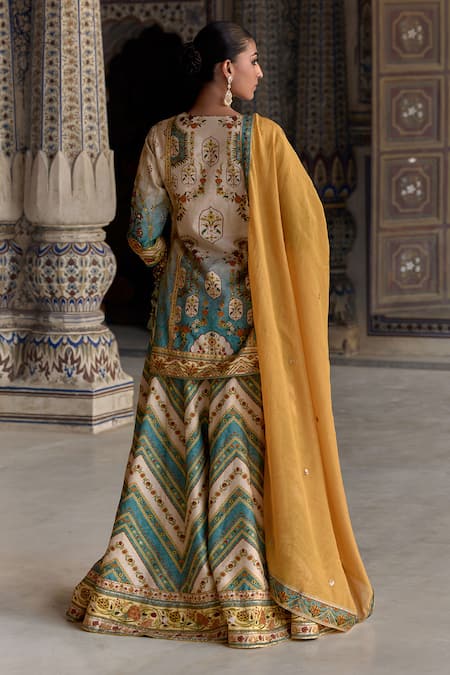 Kalista Rehmat Mughal Blossom Print Lehenga Set