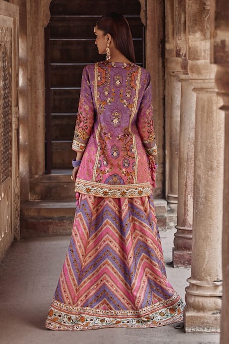 Kalista Rehmat Mughal Flora Print Lehenga Set 