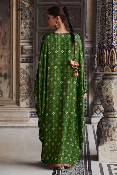 Kalista Saisha Gulbahar Print & Embellished Kaftan