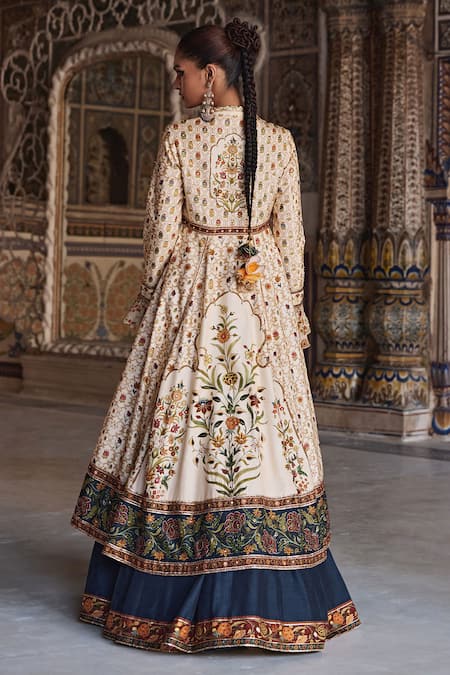 Kalista Mehnaz Floral Embroidered Lehenga Set 