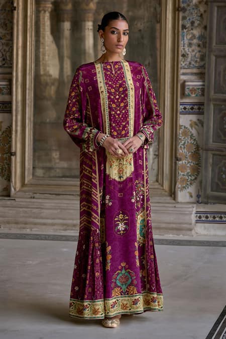 Kalista Ruhaani Bloom Embroidered Jalabiya Dress 