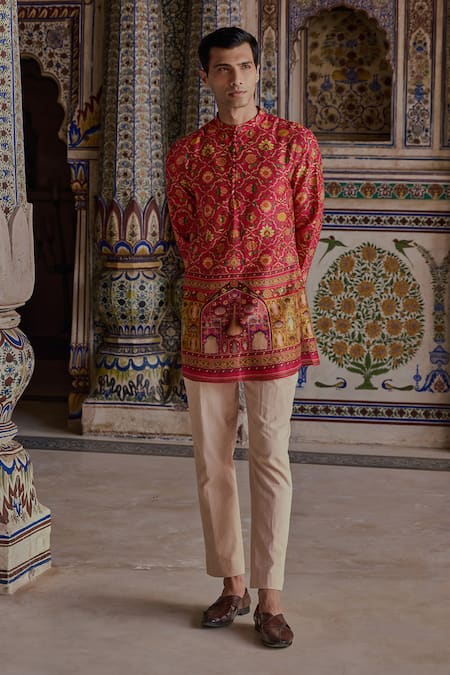 Kalista Kabir Paisley Print Kurta & Pant Set 