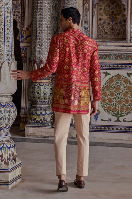 Kalista Kabir Paisley Print Kurta & Pant Set 