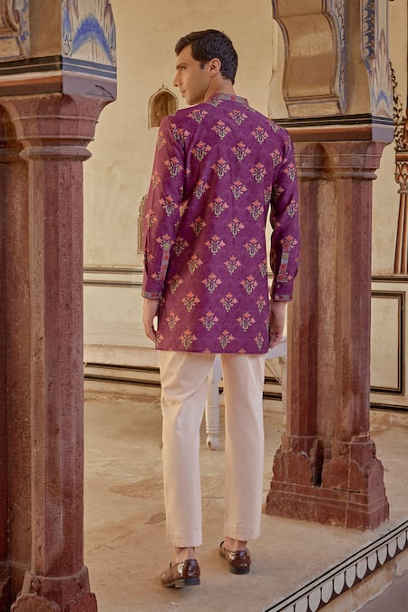 Kalista Karam Vintage Floral Design Kurta & Pant Set 