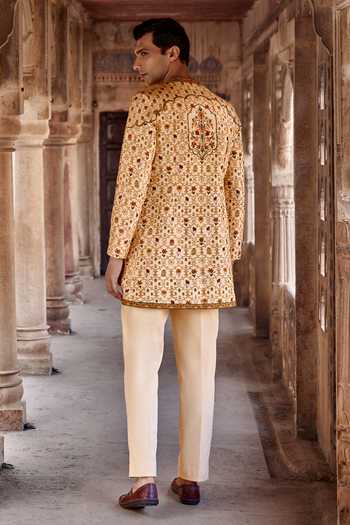 Kalista Amir Paisley Vintage Design Achkan Set 