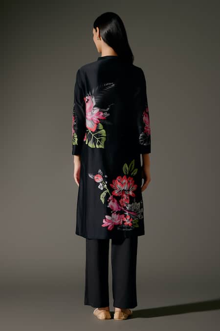 Balance By Rohit Bal Lily Garden Print Kurta With Palazzo Pant 