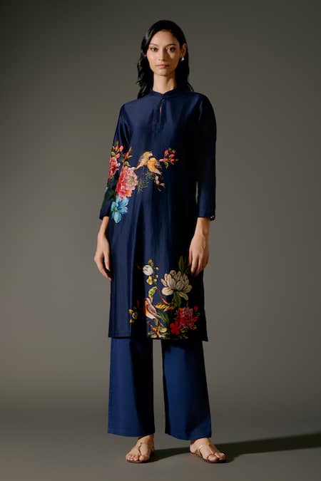 Balance by Rohit Bal Nightingale Bloom Print Kurta With Palazzo Pant 