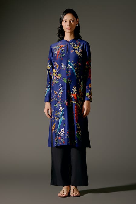 Balance by Rohit Bal Parakeet Paradise Print Kurta With Palazzo Pant 