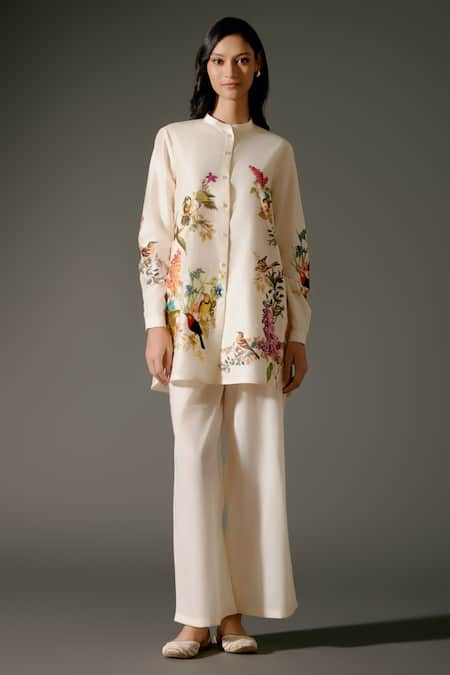 Balance by Rohit Bal Ecstasy Gardenia Print Tunic With Palazzo Pant 