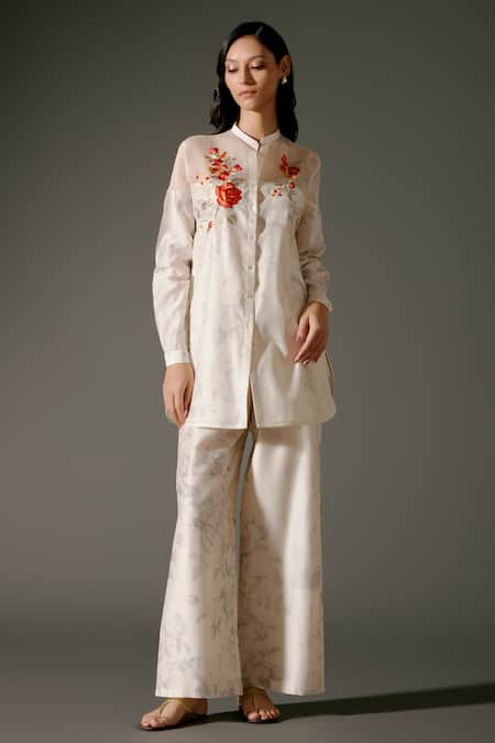 Balance by Rohit Bal Bloom Petal Print & Embroidered Tunic With Palazzo 