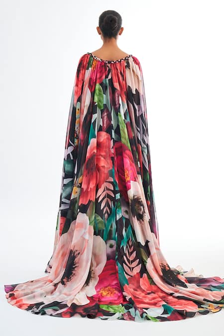 Gauri & Nainika Boat Neck Trapeze Gown 