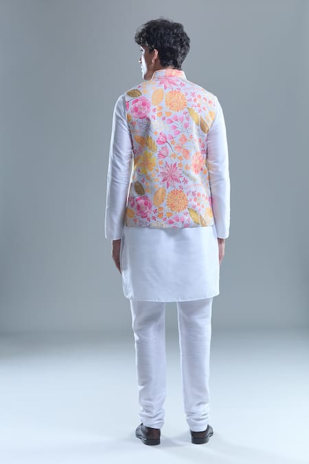 Arihant Rai Sinha Botanical Print Nehru Jacket 