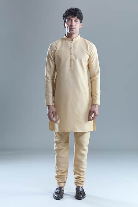 Arihant Rai Sinha_Purple Cotton, Silk Embroidery, Sequins Floral Bandi And Kurta Set _Online_at_Aza_Fashions