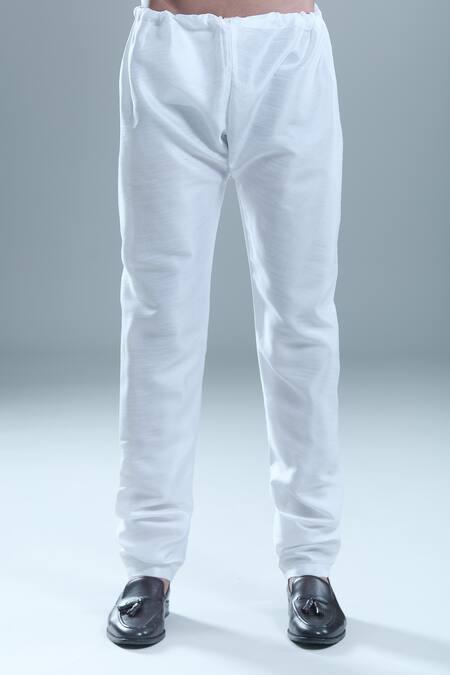 Shop_Arihant Rai Sinha_Blue Cotton, Silk Foil Printing Garden Bandi And Kurta Set 