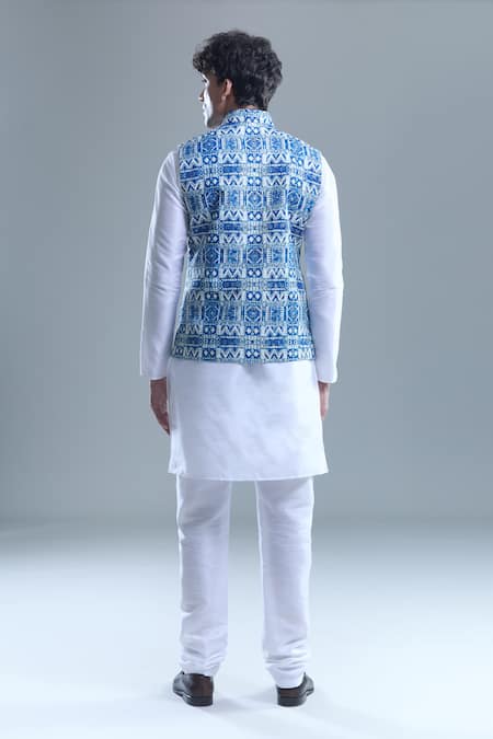 Arihant Rai Sinha Geometric Sequin Embroidered Bandi Set 