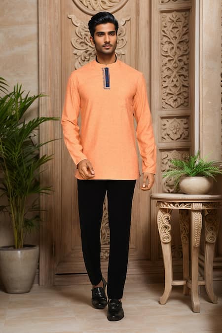 Arihant Rai Sinha Thread Embroidered Placket Kurta 