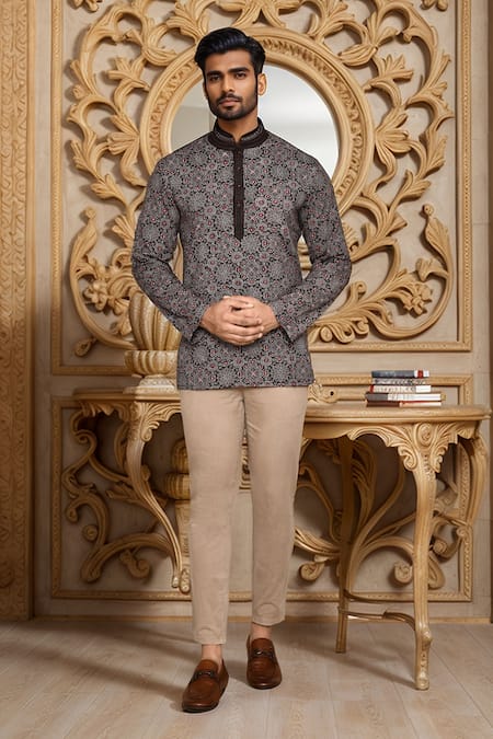 Arihant Rai Sinha Floral Printed Short Kurta 