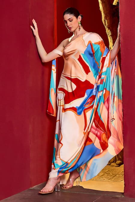 Mandira Wirk Abstract Print Dress 