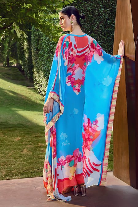Mandira Wirk Resort Vibrant Floral Print Kaftan 