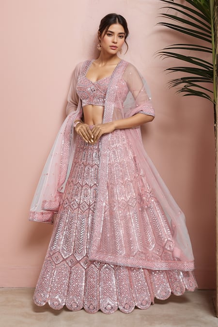 Samyukta Singhania Sequin Bahar Mahal Embroidered Lehenga Set 