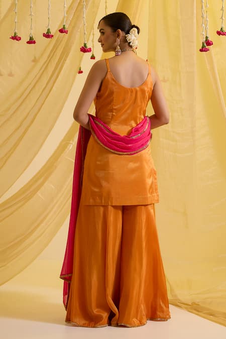 Sonal Pasrija Floral Butti Embroidered Kurta Sharara Set 