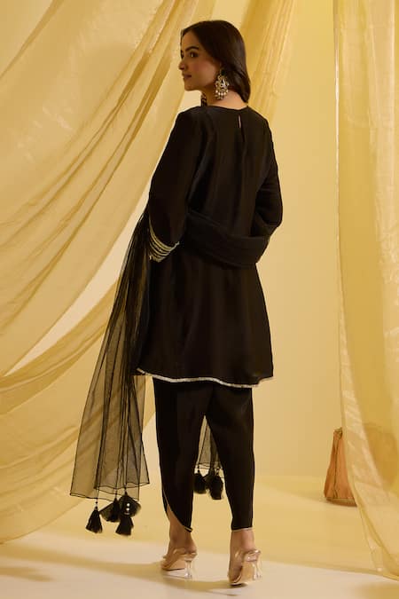 Sonal Pasrija Embroidered Yoke Anarkali Tulip Pant Set 