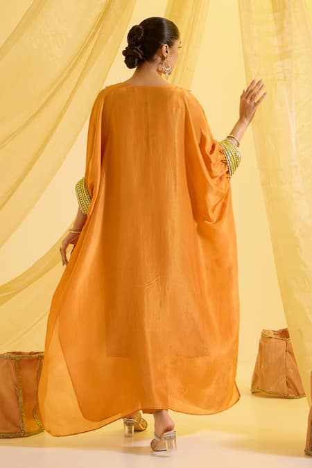 Sonal Pasrija Gota Lace Border Kaftan Pant Set 