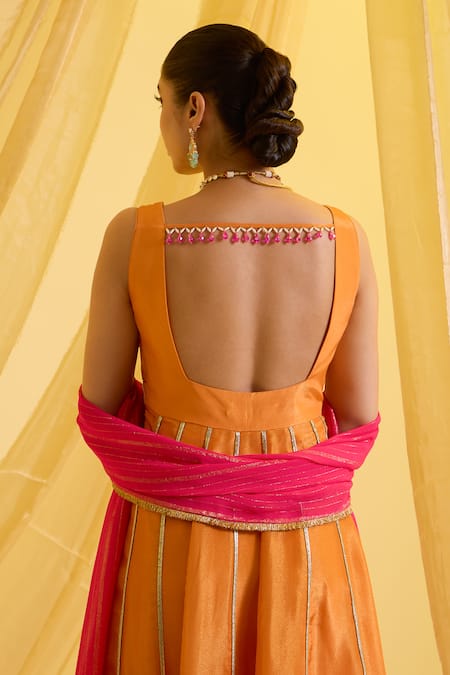 Sonal Pasrija Sequin Embroidered Anarkali With Dupatta 