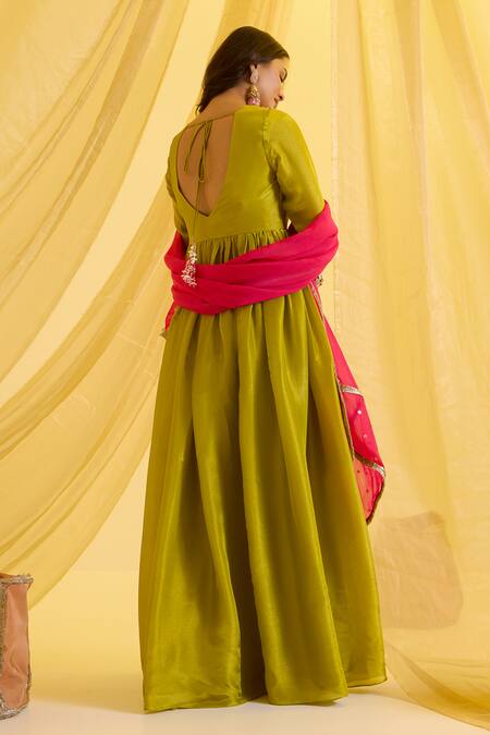 Sonal Pasrija Gota Lace Border Anarkali With Dupatta 