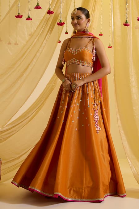 Sonal Pasrija Sequin Embroidered Vine Lehenga Set 