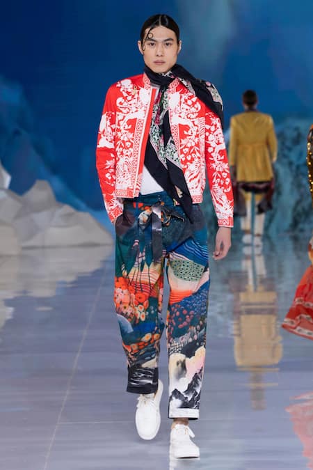 Mr. Ajay Kumar Himalayan Print Bomber Jacket 