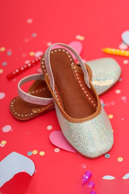 HELLO JR Grace Glitter Finish Mules 