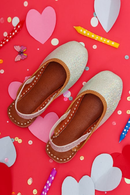 Shop_Hello JR_Green Grace Glitter Finish Mules _at_Aza_Fashions