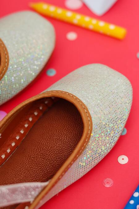 Shop_Hello JR_Green Grace Glitter Finish Mules _Online_at_Aza_Fashions