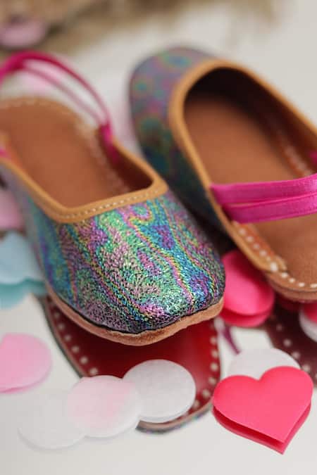 Hello JR Spectra Glitter Finish Mules 