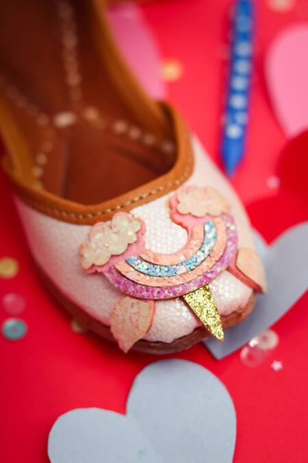 Hello JR_White Applique Alicorn Juttis _Online_at_Aza_Fashions