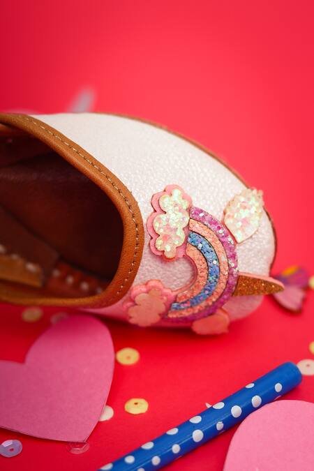 Shop_Hello JR_White Applique Alicorn Juttis _Online_at_Aza_Fashions