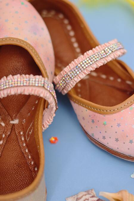 Hello JR_Peach Print Astra Juttis _Online_at_Aza_Fashions