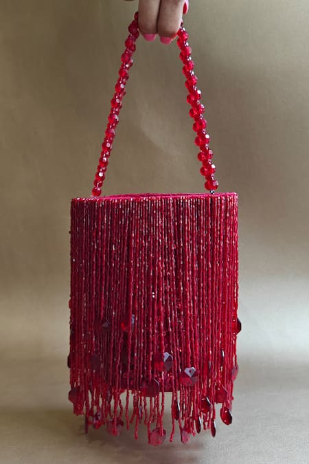 Plode Shimmy Tonal Cutdana Tassel Bag 