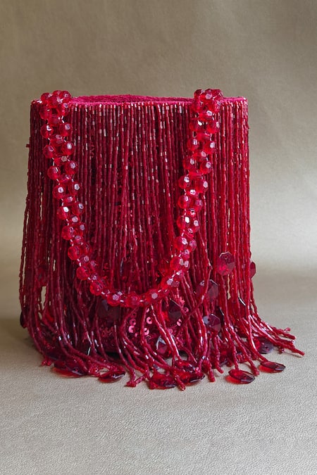 Plode Shimmy Tonal Cutdana Tassel Bag 