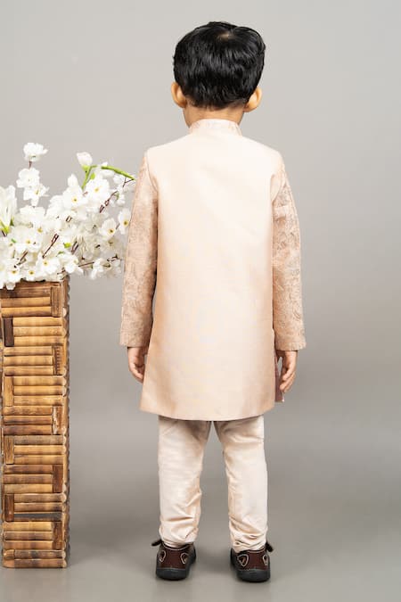 Little Brats Sequin Embroidered Sherwani Set 