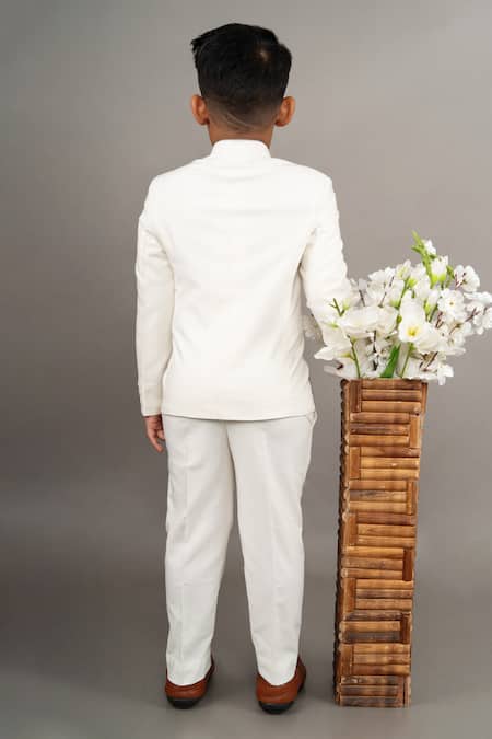 Little Brats Cheetah Border Embroidered Prince Coat Set 