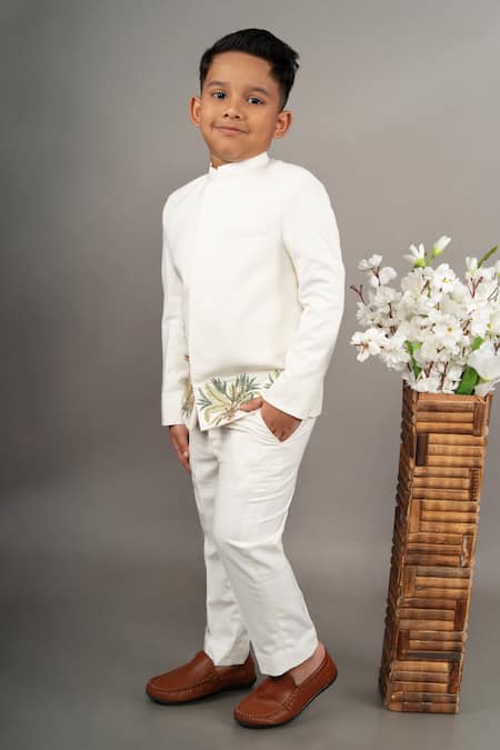 Buy Little Brats Ivory Viscose, Satin Beads, Embroidery Cheetah Border Prince Coat Set Online at Aza Fashions Buy_Little Brats_Ivory Viscose, Satin Beads, Embroidery Cheetah Border Prince Coat Set _Online_at_Aza_Fashions