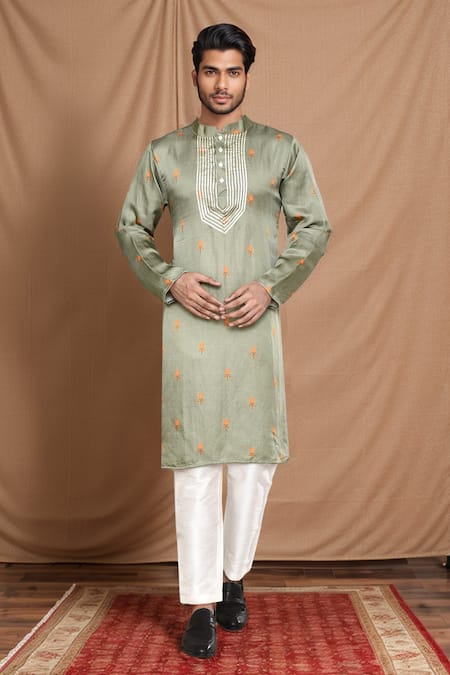 Arihant Rai Sinha Bullian Bloom Motif Print Kurta 