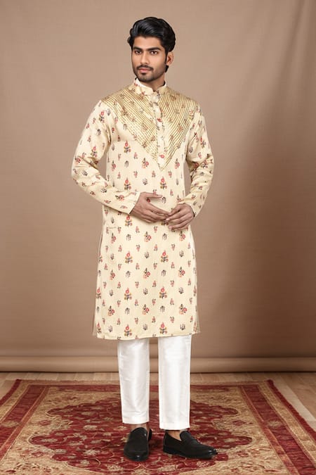 Arihant Rai Sinha Floral Bud Print Kurta 